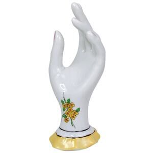 Vintage Enesco Japan Porcelain Hand Ring Holder Mid Century Vanity Figurine